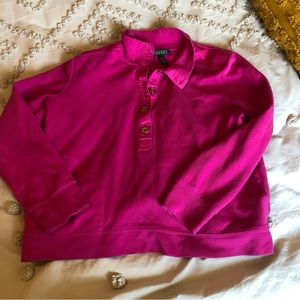 Cropped Hot Pink Pull Over